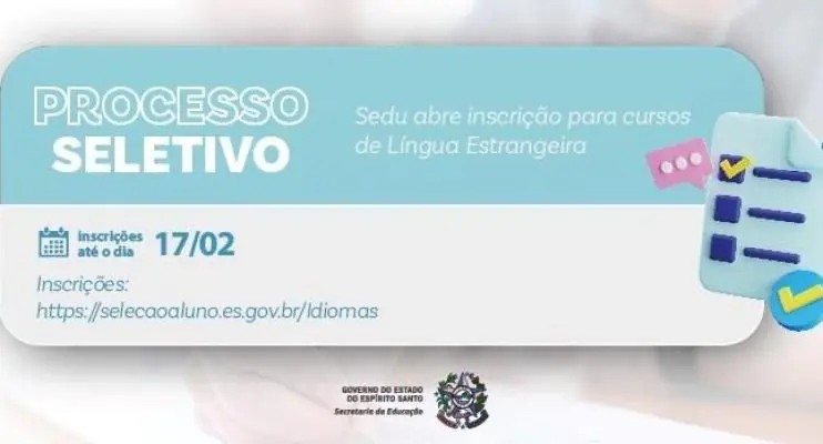 Sedu abre inscrição para cursos de Língua Estrangeira
