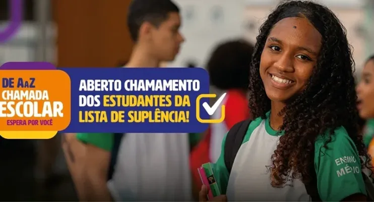 Sedu inicia chamamento dos alunos da lista de suplência em escolas com vagas disponíveis