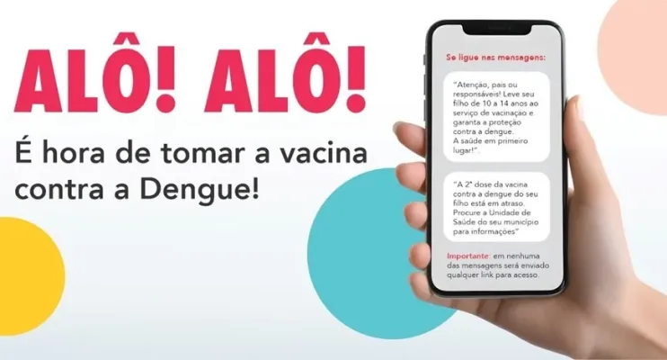 Sesa inicia envio de SMS para alertar pais e responsáveis sobre a vacina da dengue