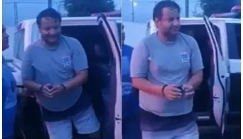 Suspeito de matar filha asfixiada sorri enquanto é preso em rodoviária