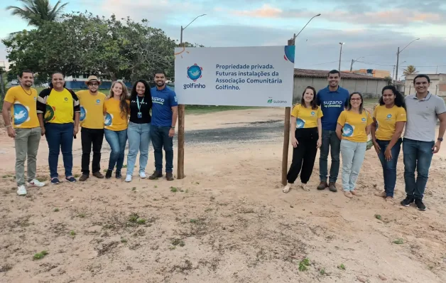 Suzano doa terreno de 3,5 mil m² no centro de Mucuri para Associação Comunitária Golfinho