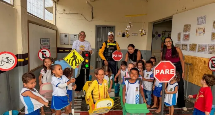 Transitôlandia leva educação para o trânsito de forma lúdica às escolas de Linhares