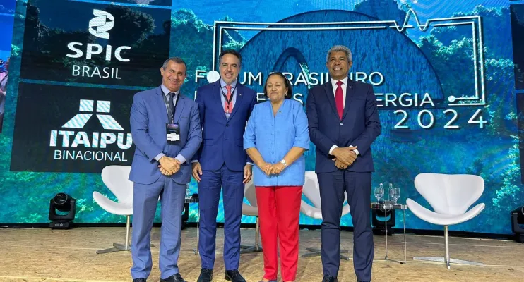 “Um terço da energia eólica gerada pelo Brasil é produzida na Bahia”, destaca Jerônimo diante de executivos do setor energético
