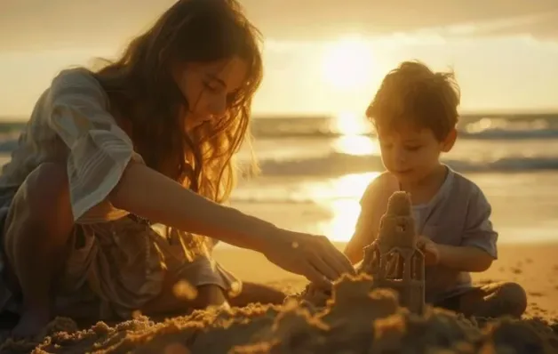 Uma mãe que faça castelos de areia