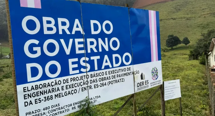 Vargem Alta recebe obra de pavimentação na ES-368