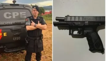 Vídeo mostra quando policial é morto a tiros por irmão