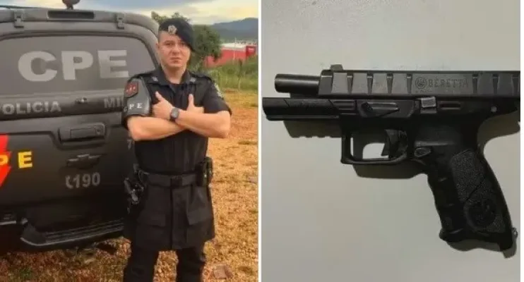 Vídeo mostra quando policial é morto a tiros por irmão