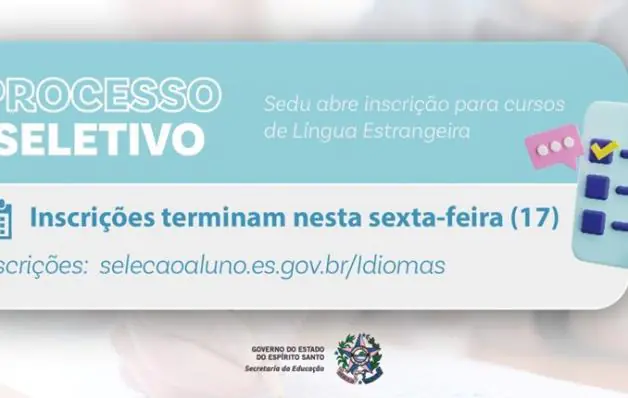 Inscrições para cursos de idiomas terminam nesta sexta-feira (17)