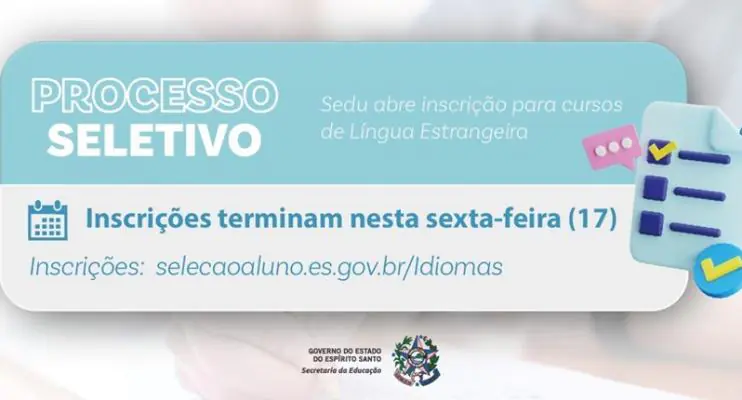 Inscrições para cursos de idiomas terminam nesta sexta-feira (17)